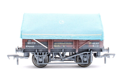Pre-Owned 5 Plank BR Bauxite China Clay Wagon With Hood 'B743420' - Weathered