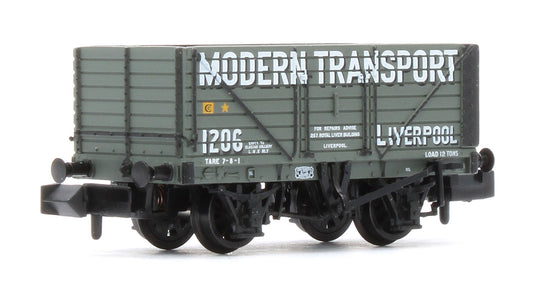 377-129 8 Plank Wagon End Door 'Modern Transport Liverpool' Grey No.1206