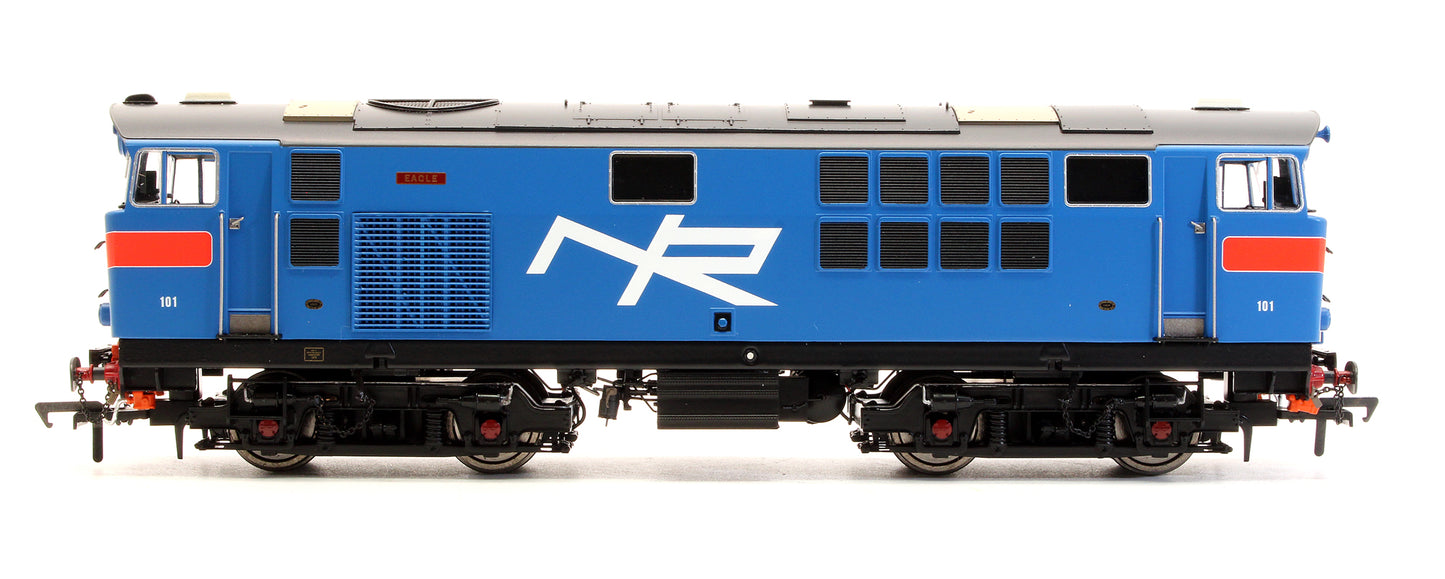 Pre-Owned IRM1324 NIR Blue wit h Red Chervrons DL Class Hunslet 101 'Eagle' Diesel locomotive