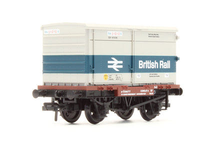 Pre-Owned BR Conflat A Wagon BR Bauxite (Late) With BA Container 'British Rail' - Exclusive Edition