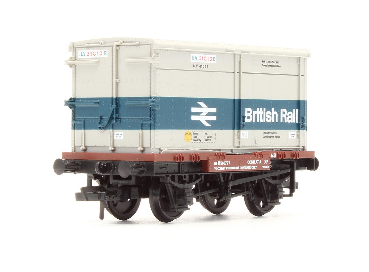 Pre-Owned BR Conflat A Wagon BR Bauxite (Late) With BA Container 'British Rail' - Exclusive Edition