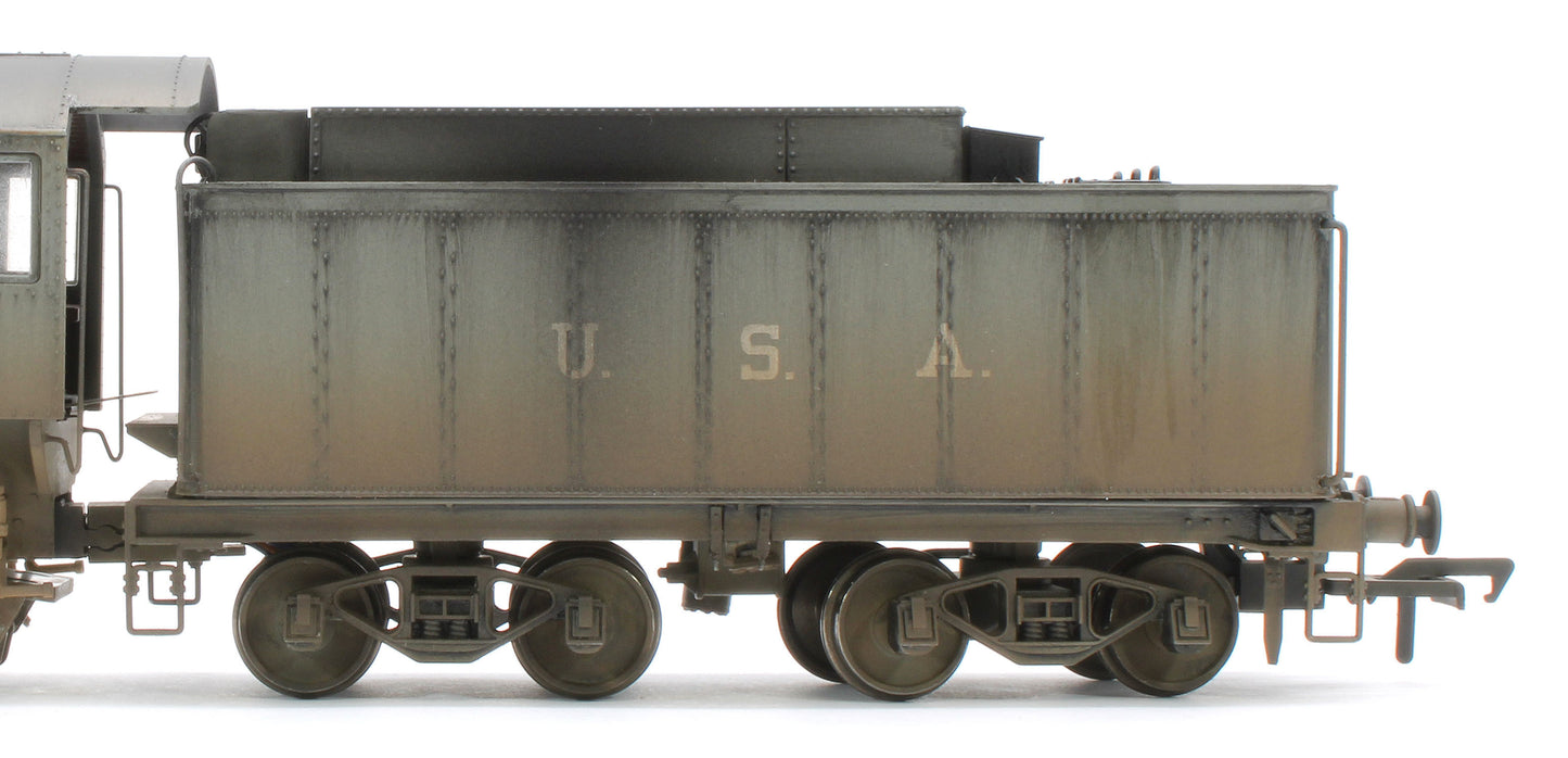 Bespoke Weathered 926002 USATC S160 2-8-0 LMS Wartime Dark Grey U.S.A on Tender No.2415 Steam Locomotive - Deluxe Weathered