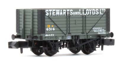 377-150C 8 Plank Wagon Fixed Ends 'Stewarts & Lloyds Ltd' Grey No.6316