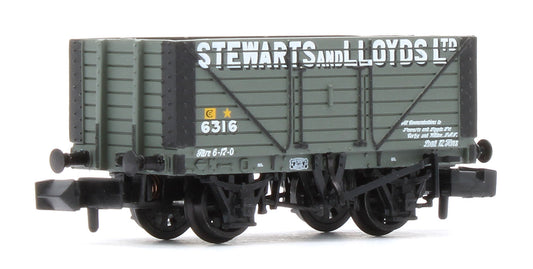 377-150C 8 Plank Wagon Fixed Ends 'Stewarts & Lloyds Ltd' Grey No.6316