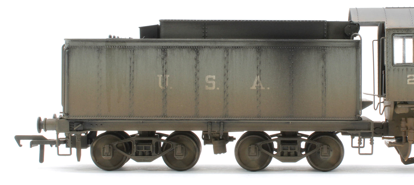 Bespoke Weathered 926502 USATC S160 2-8-0 LMS Wartime Dark Grey U.S.A on Tender No.2415 Steam Locomotive - DCC Sound & Deluxe Weathered