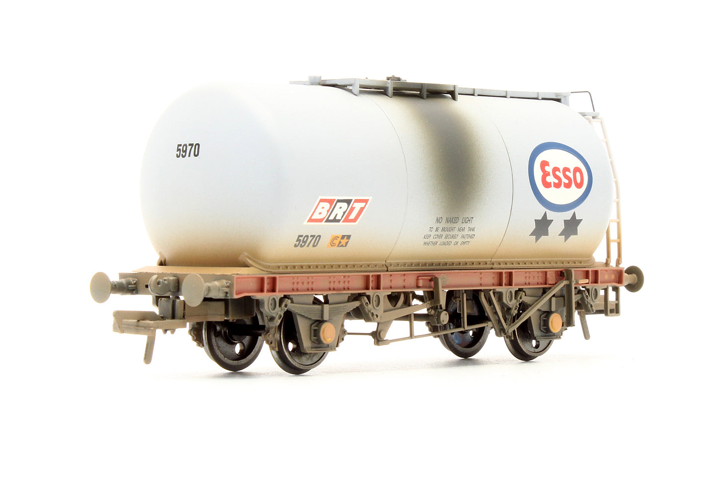 Pre-Owned 46 Tonne Tank Wagon TTA Esso / BRT '5970' - Weathered