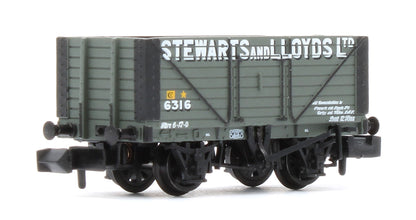 377-150C 8 Plank Wagon Fixed Ends 'Stewarts & Lloyds Ltd' Grey No.6316