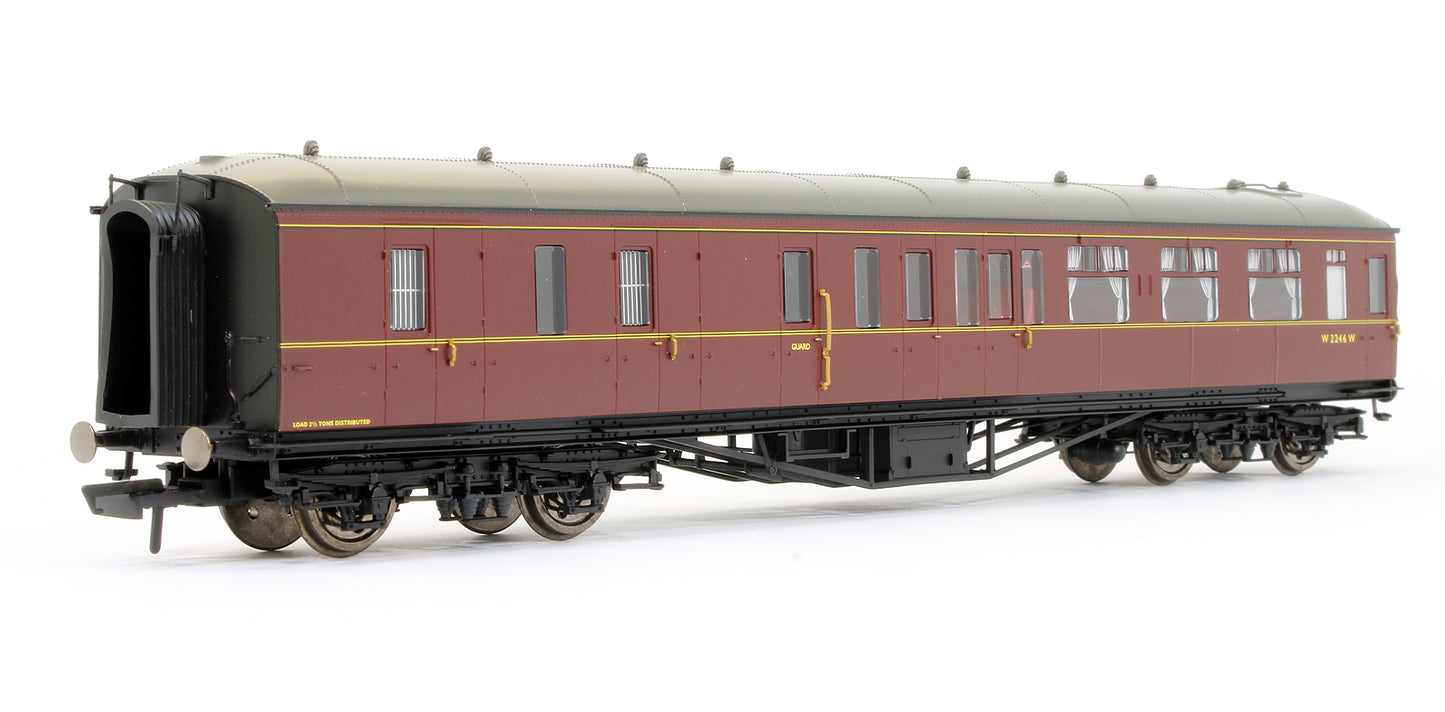 Pre-Owned BR Maroon Hawksworth Brake 3rd Class Coach 'W2246W'