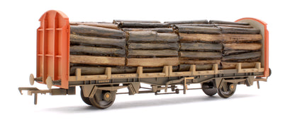 Pre-Owned 38-300A OTA Timber Carrier Wagon Railfreight With Lumber Load - Weathered