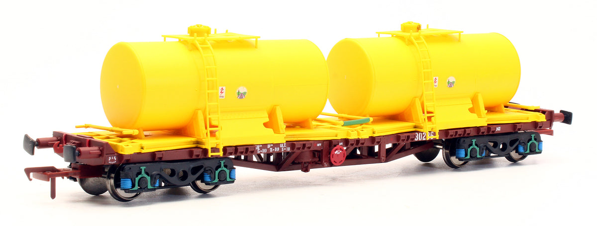 Pre-Owned IRM1080-WS CIE/IR 42ft Bogie Flat Wagon Weedspray Train - Set of 3