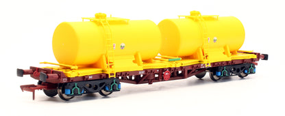 Pre-Owned IRM1080-WS CIE/IR 42ft Bogie Flat Wagon Weedspray Train - Set of 3