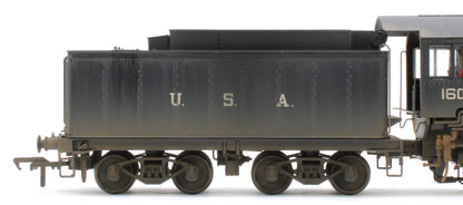 Bespoke Weathered 926501 USATC S160 2-8-0 GWR Wartime Black U.S.A on Tender No.1604 Steam Locomotive - DCC Sound & Deluxe Weathered