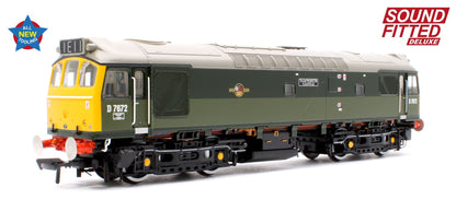 Class 25/3 D7672 'Tamworth Castle' BR Two-Tone Green (Full Yellow Ends) - DCC Sound Deluxe