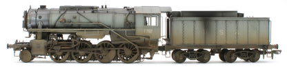 Bespoke Weathered 926003 USATC S160 2-8-0 LNER Wartime Light Grey U.S.A on Tender No.1712 Steam Locomotive - Deluxe Weathered
