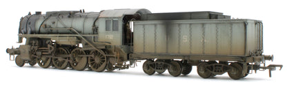 Bespoke Weathered 926003 USATC S160 2-8-0 LNER Wartime Light Grey U.S.A on Tender No.1712 Steam Locomotive - Deluxe Weathered