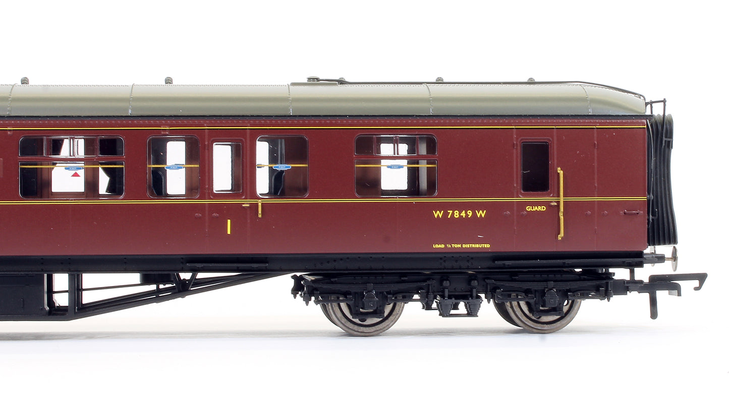 Pre-Owned BR Maroon Hawksworth Composite Brake Coach 'W7849W'