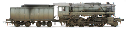 Bespoke Weathered 926003 USATC S160 2-8-0 LNER Wartime Light Grey U.S.A on Tender No.1712 Steam Locomotive - Deluxe Weathered