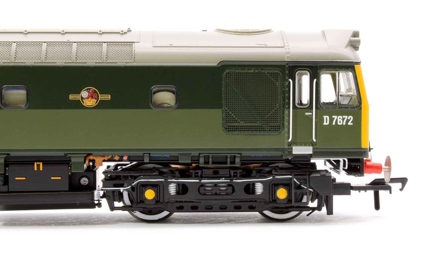 Class 25/3 D7672 'Tamworth Castle' BR Two-Tone Green (Full Yellow Ends) - DCC Sound Deluxe