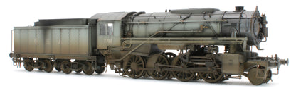 Bespoke Weathered 926503 USATC S160 2-8-0 LNER Wartime Light Grey U.S.A on Tender No.1712 Steam Locomotive - DCC Sound & Deluxe Weathered