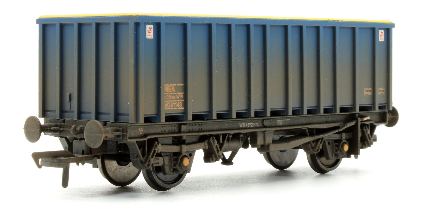 Pre-Owned 33-378A 45 Tonne Box Body Mineral Wagon Blue / Yellow - Weathered
