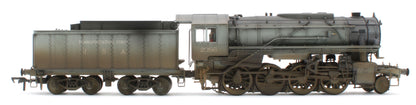 Bespoke Weathered 926004 USATC S160 2-8-0 SR Wartime Light Grey with Transportation Corps U.S.A on Tender No.2356 Steam Locomotive - Deluxe Weathered