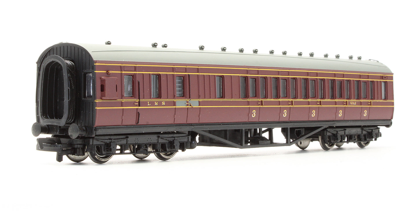 34-226 Pre-Owned 57' 3rd Brake Corridor Coach LMS Crimson '5312'
