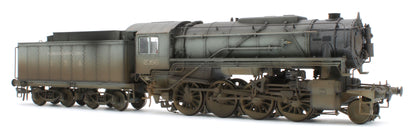 Bespoke Weathered 926004 USATC S160 2-8-0 SR Wartime Light Grey with Transportation Corps U.S.A on Tender No.2356 Steam Locomotive - Deluxe Weathered