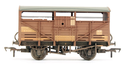 Pre-Owned Set Of 3 - 8 Ton Cattle Wagons BR Bauxite Early (Weathered)