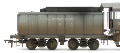 Bespoke Weathered 926004 USATC S160 2-8-0 SR Wartime Light Grey with Transportation Corps U.S.A on Tender No.2356 Steam Locomotive - Deluxe Weathered
