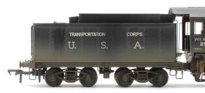 Bespoke Weathered 926013 USATC S160 2-8-0 'Pvt. H.J. O’Brien' Black with Transportation Corps U.S.A. on Tender No.2582 Steam Locomotive - Deluxe Weathered
