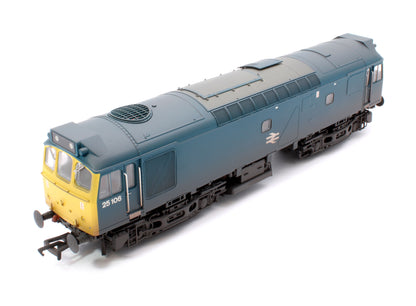 Class 25/2 25106 BR Blue Diesel Locomotive - DCC Sound Deluxe & Weathered