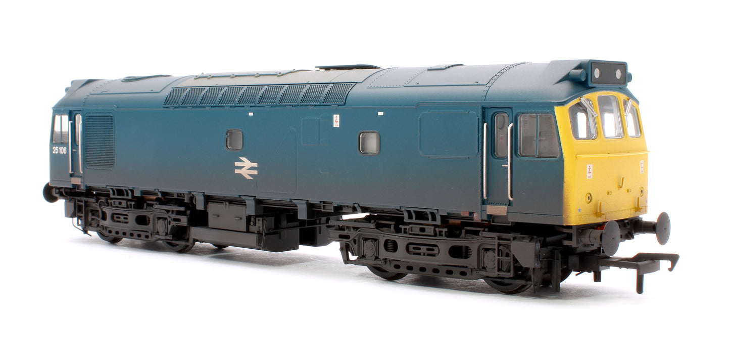 Class 25/2 25106 BR Blue Diesel Locomotive - DCC Sound Deluxe & Weathered