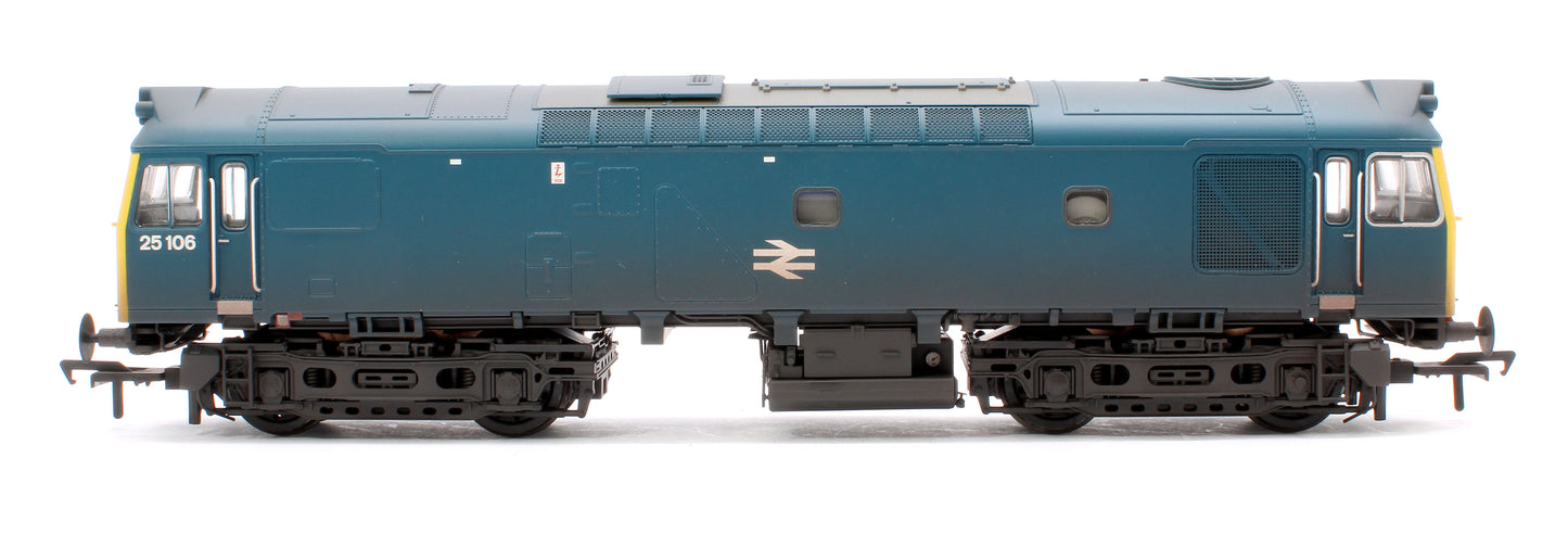 Class 25/2 25106 BR Blue Diesel Locomotive - DCC Sound Deluxe & Weathered