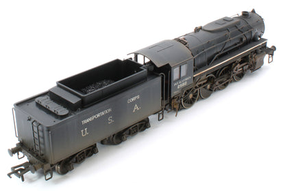 Bespoke Weathered 926013 USATC S160 2-8-0 'Pvt. H.J. O’Brien' Black with Transportation Corps U.S.A. on Tender No.2582 Steam Locomotive - Deluxe Weathered