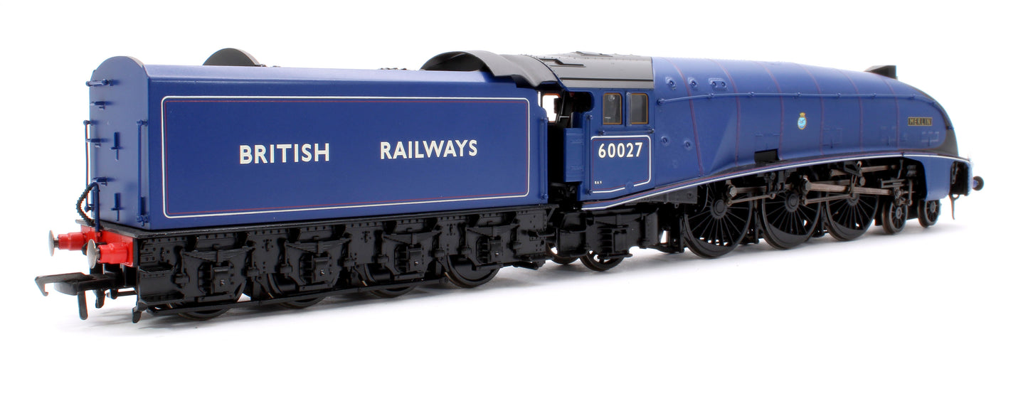 Black Label Class A4 Merlin Experimental Purple Unvalanced 4-6-2 No.60027 Steam Locomotive - DCC Sound & Smoke