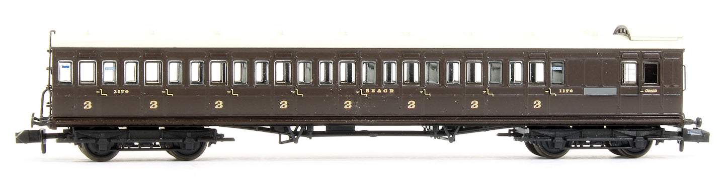 Pre-Owned Set Of 3 SE&CR 60' Birdcage Coaches Wellington Brown