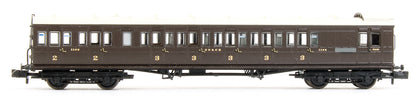 Pre-Owned Set Of 3 SE&CR 60' Birdcage Coaches Wellington Brown