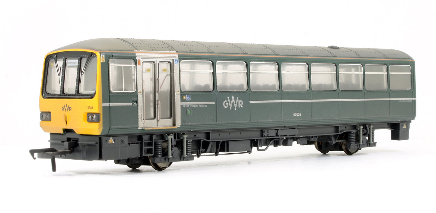 Pre-Owned Class 143 2-Car DMU 143611 GWR Green (FirstGroup) - Weathered