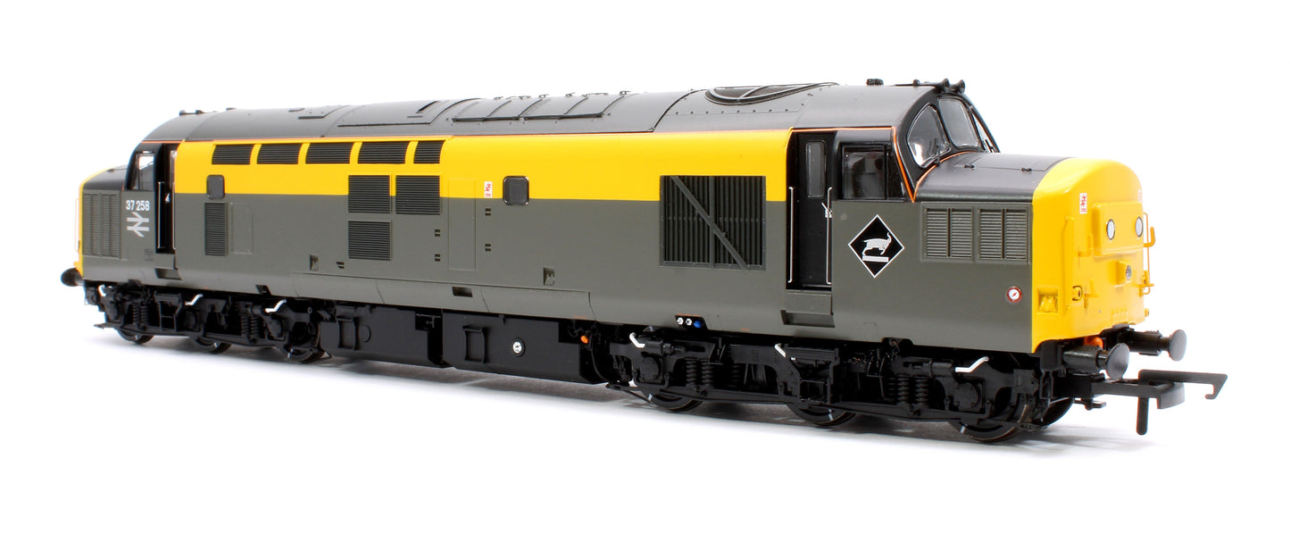 Pre-Owned Class 37/0 37258 BR 'Dutch' Civil Engineers Grey and Yellow Diesel Locomotive