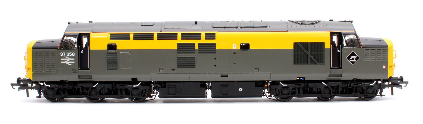 Class 37/0 37258 BR 'Dutch' Civil Engineers Grey and Yellow Diesel Locomotive