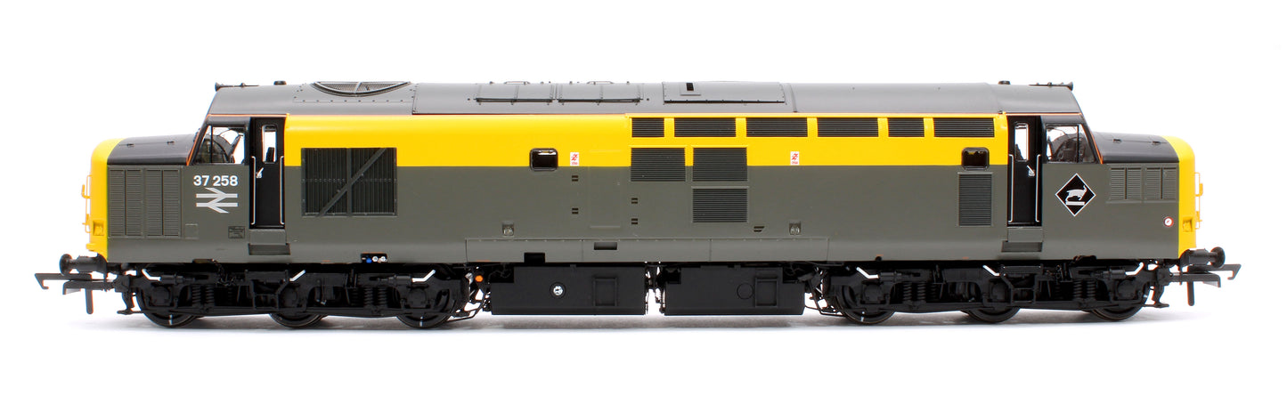 Class 37/0 37258 BR 'Dutch' Civil Engineers Grey and Yellow Diesel Locomotive