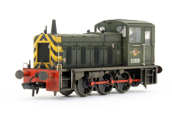 Pre-Owned Class 03 D2028 BR Green Wasp Stripes Diesel Shunter Locomotive (Custom Weathered)