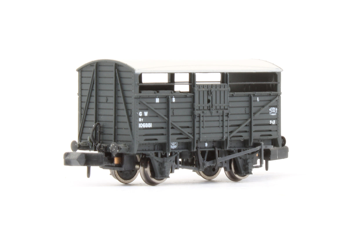 Pre-Owned 8 Ton Cattle Wagon GWR Dark Grey No.106881