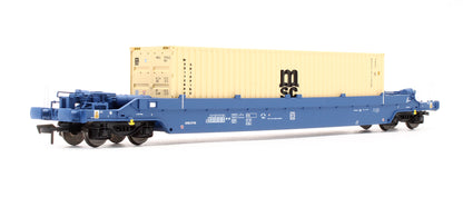 Pre-Owned B910F KQA / KTA Pocket Wagon & Container Container GERRS97758 + MSC 40' HC