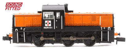 Class 14 D2/9531 NCB British Oak Orange & Black Diesel Locomotive - DCC Sound