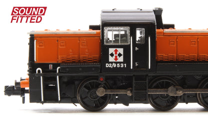 Class 14 D2/9531 NCB British Oak Orange & Black Diesel Locomotive - DCC Sound