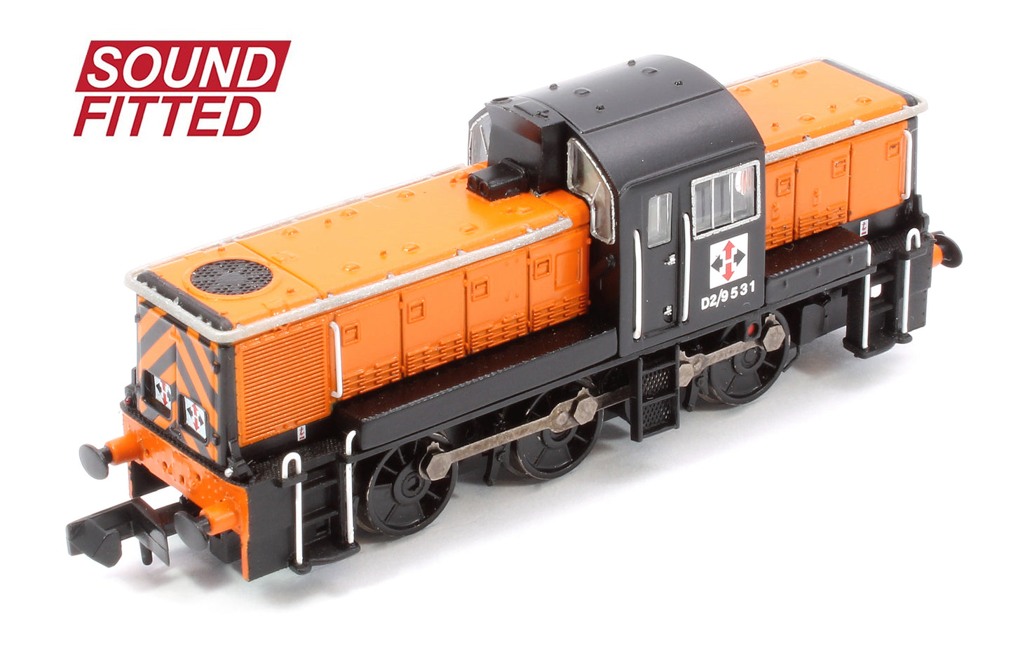 Class 14 D2/9531 NCB British Oak Orange & Black Diesel Locomotive - DCC Sound