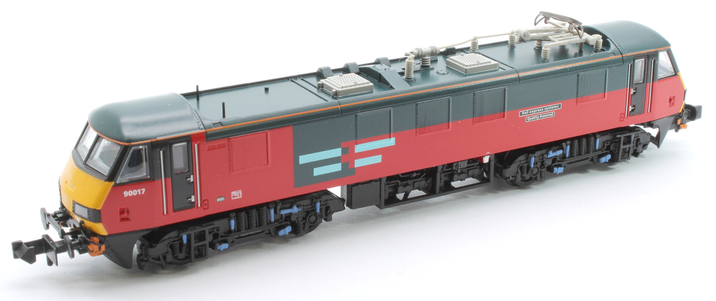 Class 90/0 90017 'Rail Express Systems Quality Assured' Rail Exp. Sys. Electric Locomotive