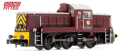 Pre-Owned 372-955SF Class 14 D9523 BR Maroon (Wasp Stripes) Diesel Locomotive - DCC Sound