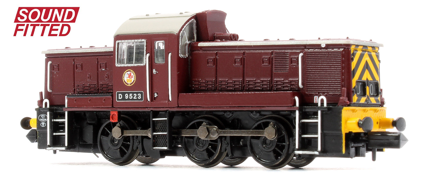 Class 14 D9523 BR Maroon (Wasp Stripes) Diesel Locomotive - DCC Sound